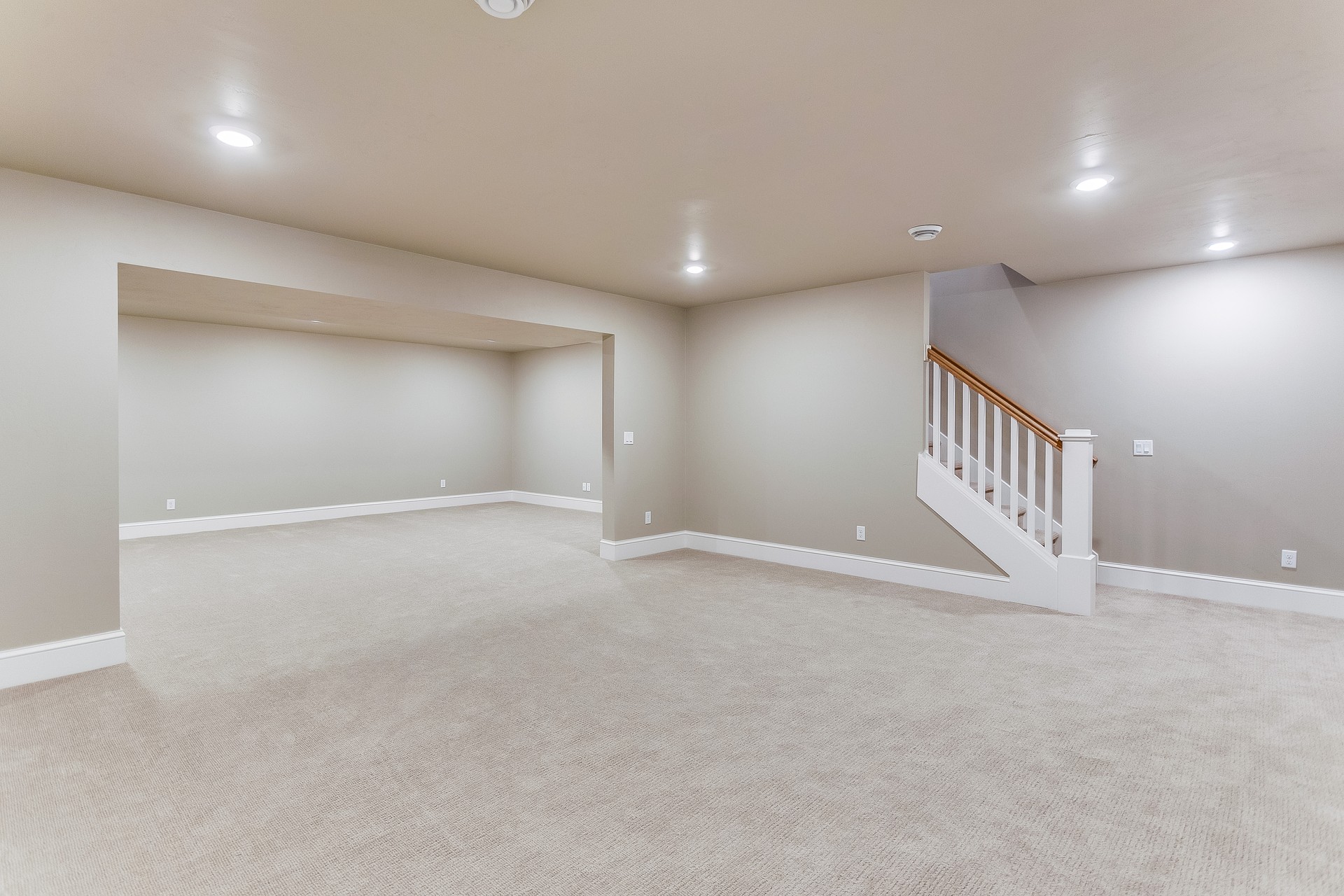 Huge basement recreation and entertainment room